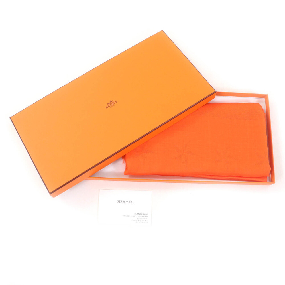 HERMES Authentic Orange Silk Scarf - Picture 2 of 11